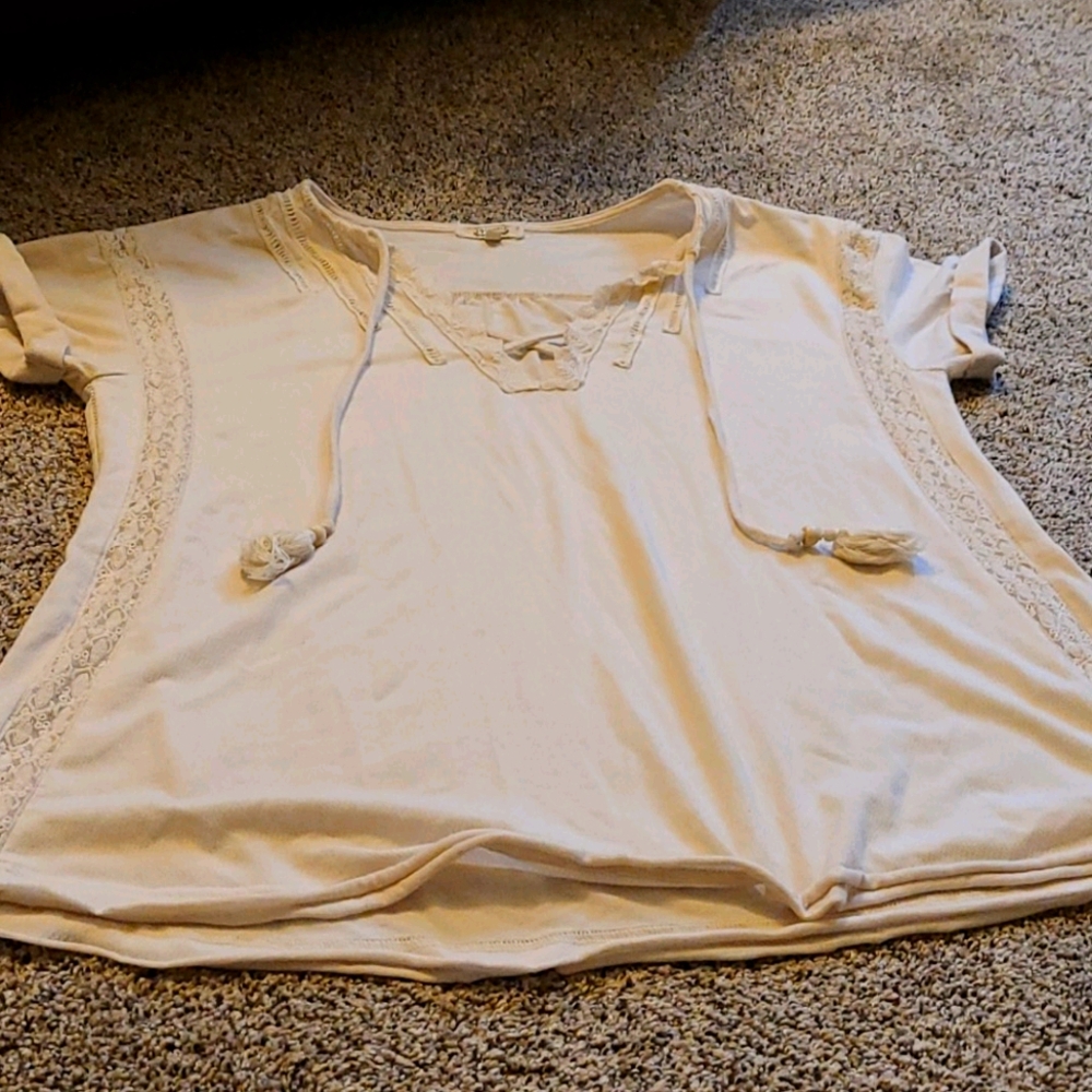 Cream tunic shirt